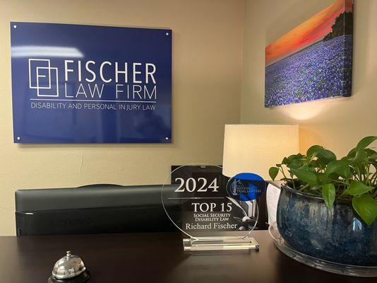 Our principal attorney, Richard Fischer was named a top 15 Social Security disability lawyer in Texas for 2024 by National Tr...