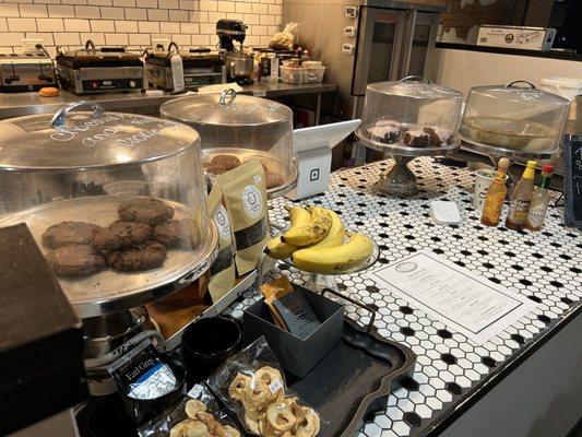 Counter with fresh baked goodies