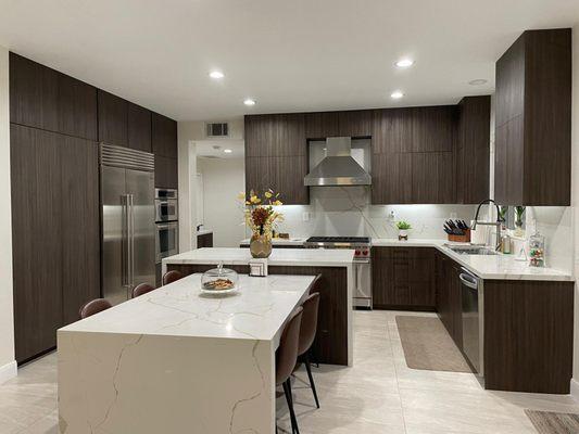 After-Full Kitchen remodel with custom cabinets