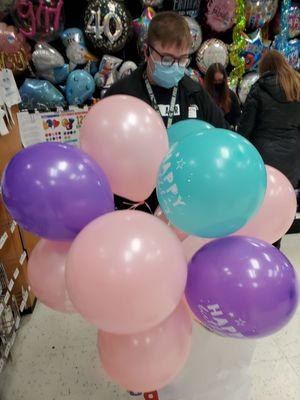 Picking up my customer's "Birthday Party Balloon" order.  2/11/2021