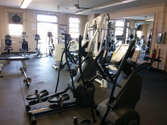 The fitness center. A little out dated but worth it for $15/month.