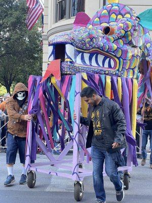 Another colorful giant  papier-mâché at the Viva La Vida parade