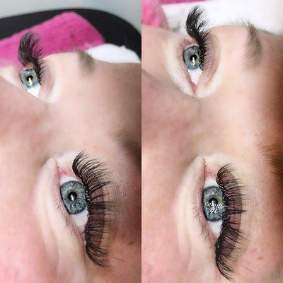 Natural Look Lash Extensions Applied by Camille at Chicago Lashes.