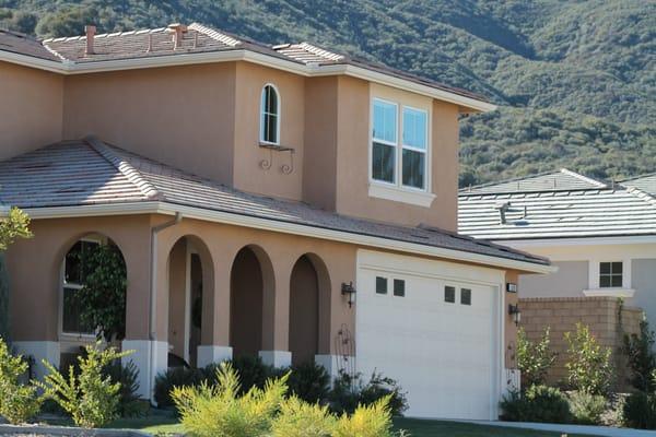 Gutters Blend with exterior of home.