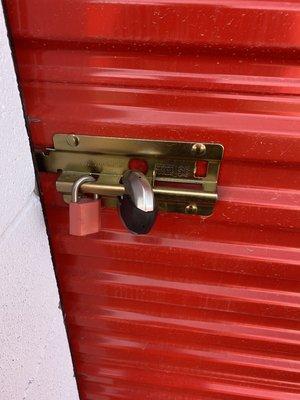 Our locker being over locked without any information on why this is happening. (Red lock is theirs)