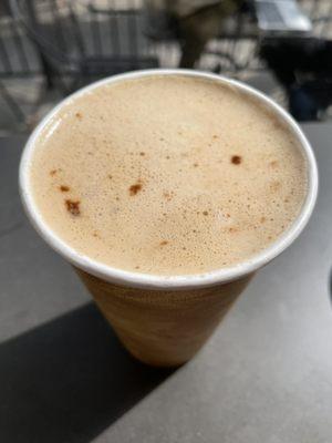 Dirty chai latte with oat milk