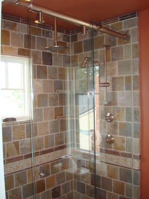 heavy glass showers