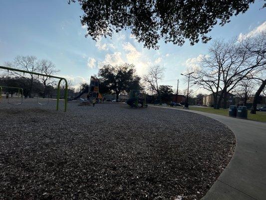 Playground is on the corner of two busy streets, so be aware