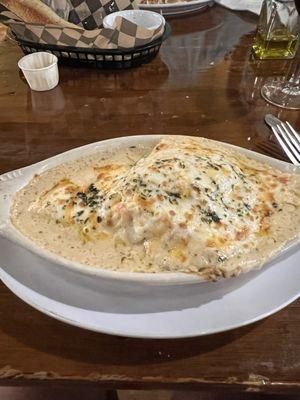 Seafood manicotti