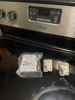 Stove Frigidaire. Replace burner switch kit.