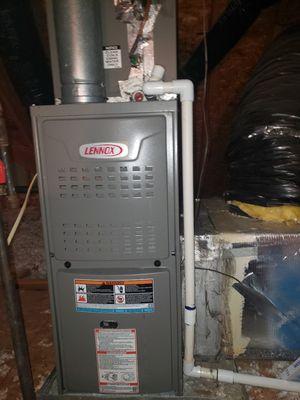 New Lennox Gas furnace installed. The repair on the old one was not cost effective. McDonough furnace repairs today.