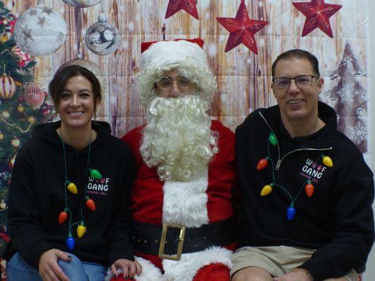 Rocco and Melissa (Owners) with Santa! (Their Son) the whole family is involved!