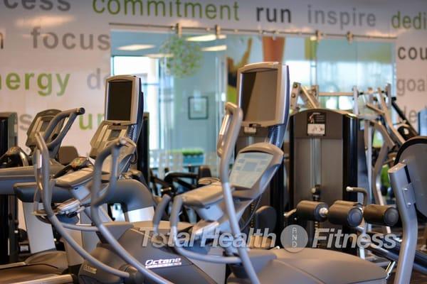 A shot of our fitness center for one-on-one personal training. Be inspired at Total Health and Fitness!