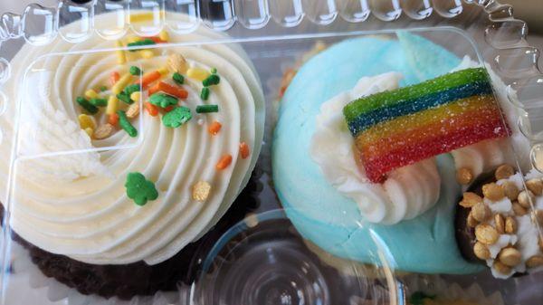 Irish cream Guinness cupcakes, over the rainbow cupcake