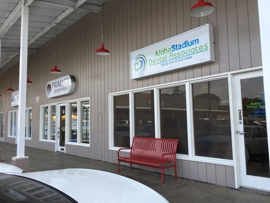 Exterior of Aloha Stadium Dental Associates, in the mall where the ice rink is located, in Salt  Lake.