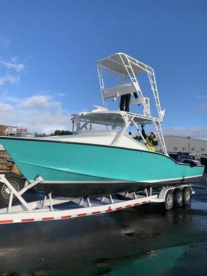 We built this tower for this tuna fishing boat so they could get a better eye on the waters!