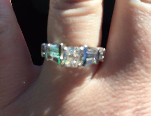 My beautiful engagement ring! He went to Jared!