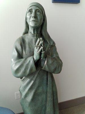 Statue of Mother Teresa located in lobby