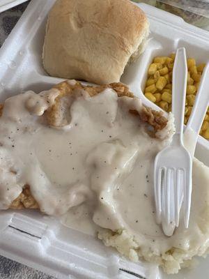 Chicken Fried Chicken dinner was delicious!  Won't order from anywhere else!