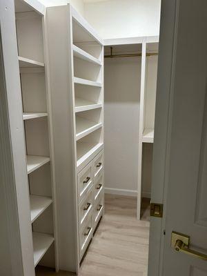 installation of more modern closets