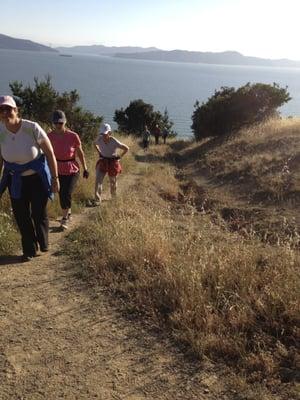 Hiking the Point Richmond hills.