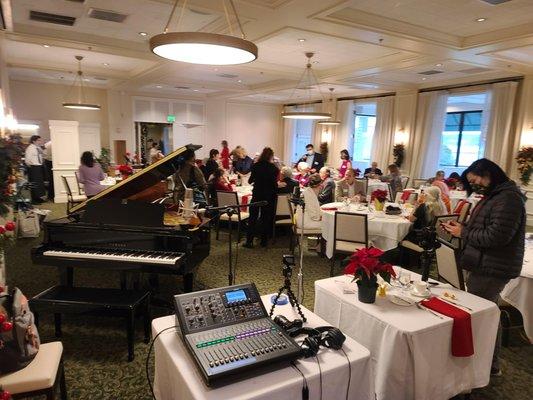 Seattle Opera Guild Holiday Luncheon 2021 - Remote video and multi-track audio recording at The Seattle Tennis Club.