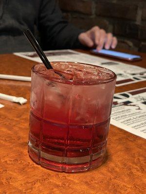 Cranberry drink from the bar