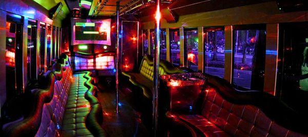 Sample interior of one of our party buses. Text us at 214.444.3574 for pics and a quote, or get a quote on TheDallasTransporter.com anytime!