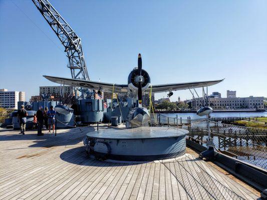 Plane on USS North Carolina