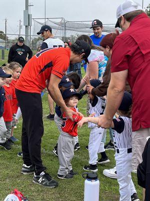 being shown good sportsmanship.