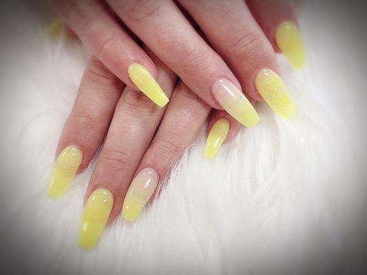 Not polish #dip #neon yellow #easter weekend fun