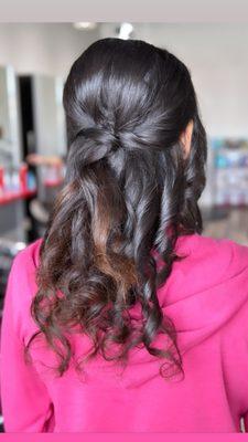 Half updo by Gina