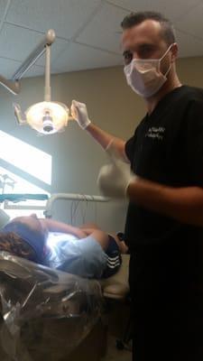 Dr. Ryan Colletta just before extracting my daughter's wisdom teeth