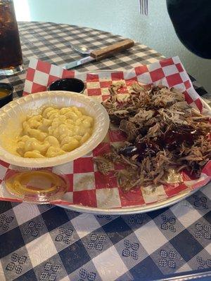 2 meat meal of chicken and pork, and Mac & cheese, green beans too but they were so good they didn't last long!