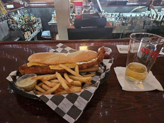 Huge fish sandwich