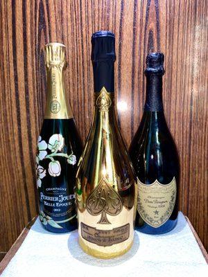 Our higher-end selection of champagne.