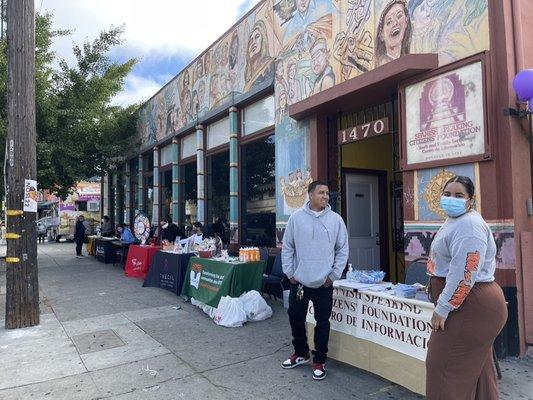 Our monthly Community Health and Wellness Resource Fair. One Friday of each month Along with another organizations from the Fruitvale area.