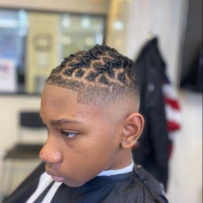 Bald Fade x Braided Twists