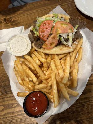 Gyro and fries