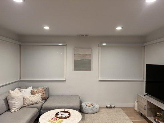 The smart blinds for the living room