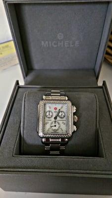 Michele XL Deco Watch