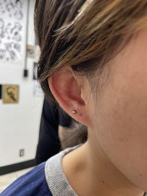 Second earlobe piercing done by Josh aka BFP!