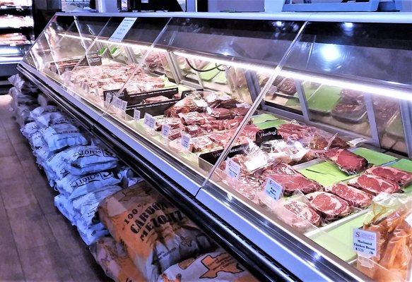 The meat counter, where you'll find all sorts of goodies.