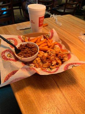 Bbq Chicken with sweet potato fries