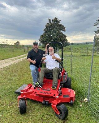 Congratulations to Matt Manning of Wild Flower Acres Farm on the purchase of his new Gravely Pro-Turn Z60!