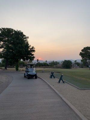 Sunrise at the Driving range.