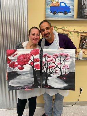 Painting With a Twist! Date night and Birthday celebration with My Guy!