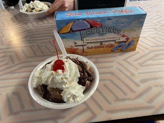 Lava Cake Sundae and Salt Water Taffy