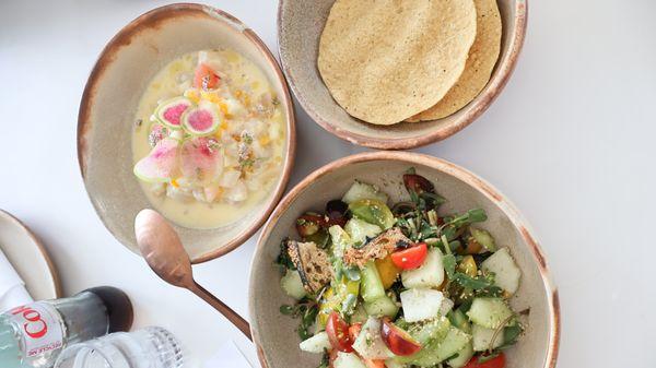 ceviche + salad