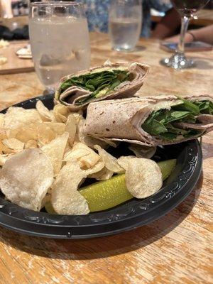 Turkey avocado spinach wrap